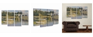 Trademark Global Monet The Bridge at Argenteuil Multi Panel Art Set 6 Piece - 49" x 19"